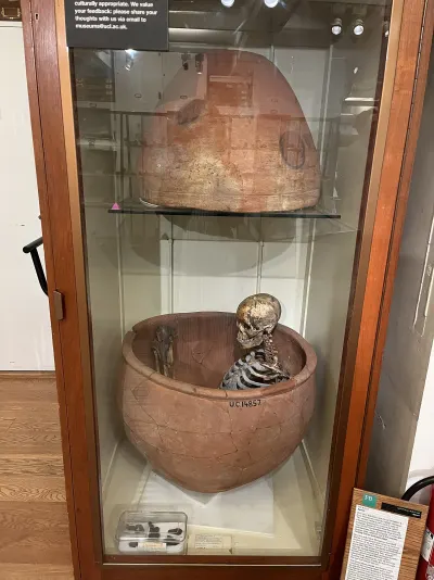 A pot burial from Hemamieh, near Badari, dating to the Badarian culture. Petrie Museum, UC14856-8